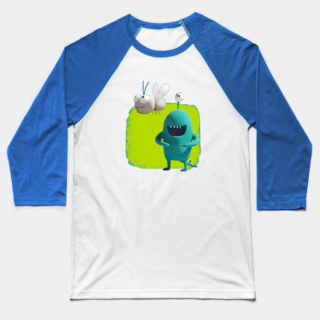 Cartoon monster Baseball T-Shirt by ARTEMIDA